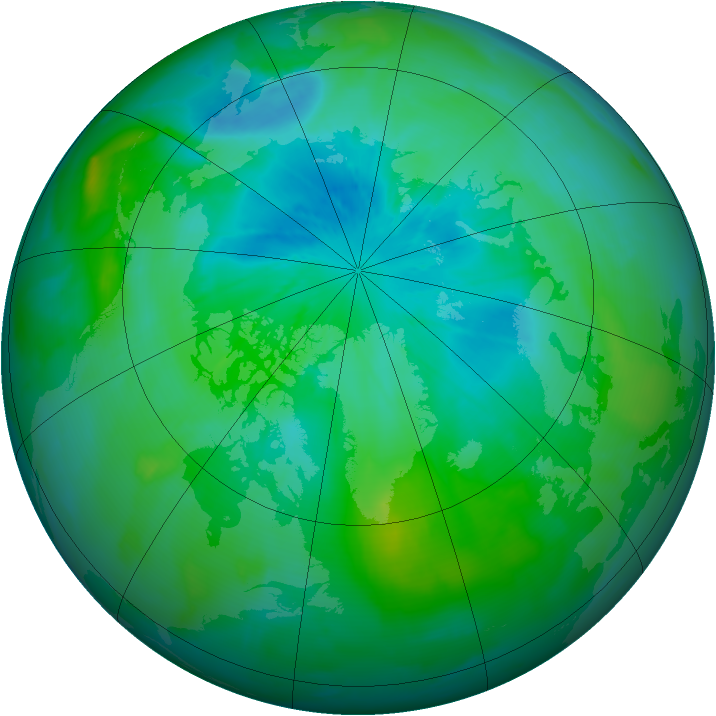 Arctic ozone map for 12 August 2012